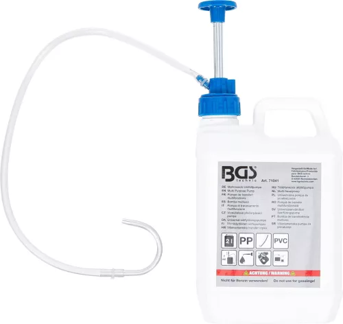 BGS technic Folyadékbetöltő pumpa, 2 literes tartállyal, olajhoz, fékfolyadékhoz és tisztítószerhez (71041)