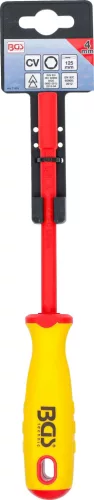 BGS technic VDE dugókulcsos csavarhúzó, hatszög, 4 mm, Pengehossz 125 mm (BGS 71083)