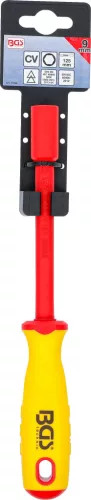 BGS technic VDE dugókulcsos csavarhúzó, hatszög, 9 mm, Pengehossz 125 mm (BGS 71089)