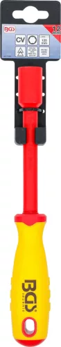 BGS technic VDE dugókulcsos csavarhúzó, hatszög, 12 mm, Pengehossz 125 mm (BGS 71092)