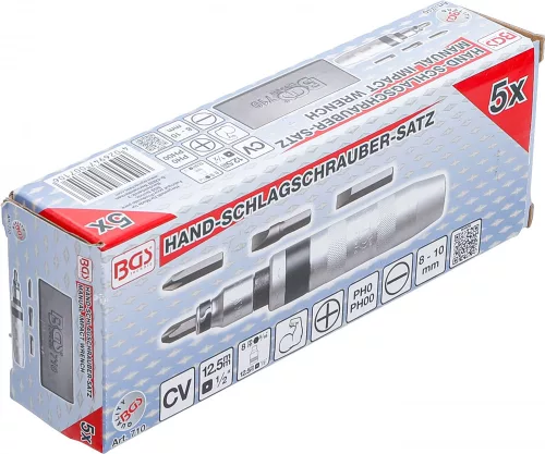 BGS technic 5 részes üthető csavarhúzó készlet 1/2" (BGS 710)