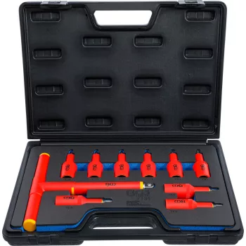   BGS technic VDE-behajtófej készlet | 12,5 mm (1/2") | T-profil (Torx) T20 - T55 | 10 darabos (BGS 7131)