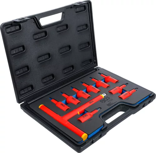 BGS technic VDE-behajtófej készlet | 12,5 mm (1/2") | T-profil (Torx) T20 - T55 | 10 darabos (BGS 7131)