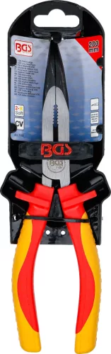 BGS technic VDE hosszú orrú fogó, 200mm, szögletes (BGS 7153)