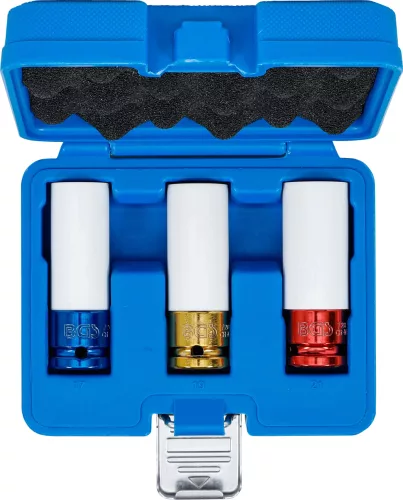BGS technic Gépi dugókulcsfej készlet alufelni-védelemmel, 1/2”, 17 / 19 / 21 mm, 3 részes (BGS 7200)