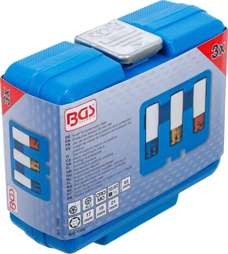 BGS technic Gépi dugókulcsfej készlet alufelni-védelemmel, 1/2”, 17 / 19 / 21 mm, 3 részes (BGS 7200)