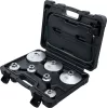 BGS technic Olajszűrőkulcs készlet leeresztő tömlővel, VAG, BMW, Citroën, Peugeot, Ford, Mercedes-Benz, Opel, Volvo, 8 darabos (BGS 72054)