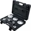 BGS technic Olajszűrőkulcs készlet leeresztő tömlővel, VAG, BMW, Citroën, Peugeot, Ford, Mercedes-Benz, Opel, Volvo, 8 darabos (BGS 72054)
