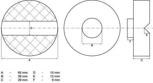 BGS technic Gumipogácsa | kocsiemelőhöz | 65 x 38 mm (72108)