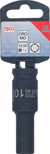 BGS technic 1/2" Levegős hosszított dugókulcs, 10 mm (BGS 7210)