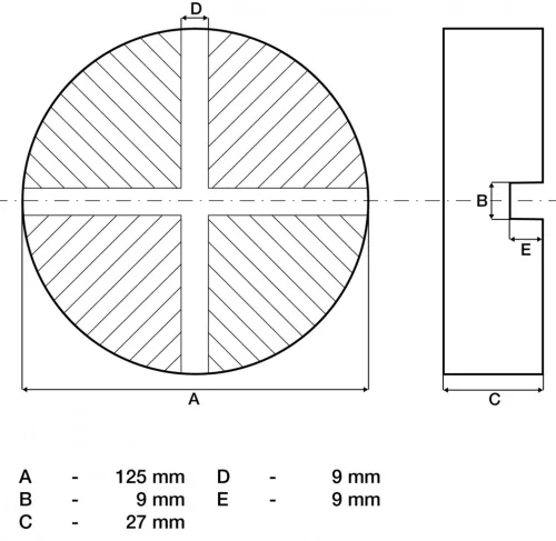 BGS technic Gumipogácsa | kocsiemelőhöz | 125 x 27 mm (72111)