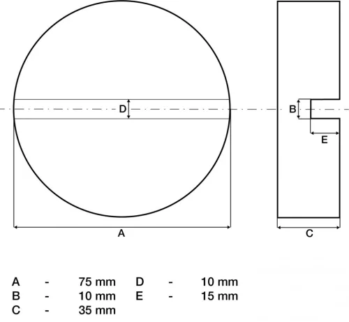 BGS technic Gumipogácsa | kocsiemelőhöz | 75 x 35 mm (72112)