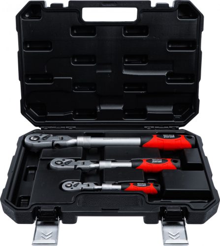 BGS DIY Racsnis kulcs készlet, kihúzható és dönthető, 1/4" - 3/8" - 1/2", 3 darabos (72114)