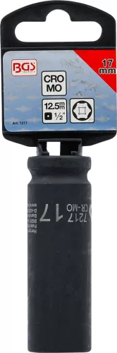 BGS technic 1/2" Levegős hosszított dugókulcs, 17 mm (BGS 7217)