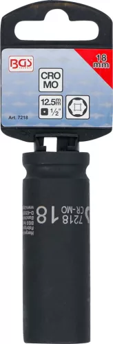 BGS technic 1/2" Levegős hosszított dugókulcs, 18 mm (BGS 7218)