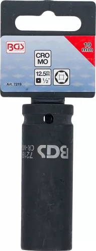 BGS technic 1/2" Levegős hosszított dugókulcs, 19 mm (BGS 7219)