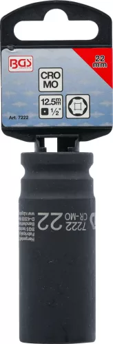 BGS technic 1/2" Levegős hosszított dugókulcs, 22 mm (BGS 7222)