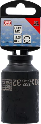 BGS technic 1/2" Levegős hosszított dugókulcs, 32 mm (BGS 7232)