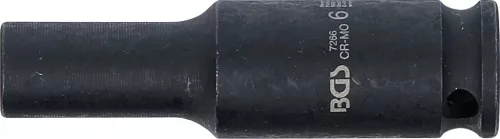 BGS technic Levegős dugókulcs hatszögletű, mély | 6,3 mm (1/4") | 6 mm (7266)