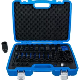   BGS technic Levegős dugókulcskészlet hatszögletű | 12,5 mm (1/2") | 9 - 30 mm | 40 darabos (7280)