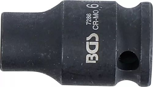 BGS technic Levegős dugókulcs hatszögletű | 6,3 mm (1/4") | 6 mm (7286)