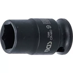   BGS technic Levegős dugókulcs hatszögletű | 6,3 mm (1/4") | 9 mm (7289)