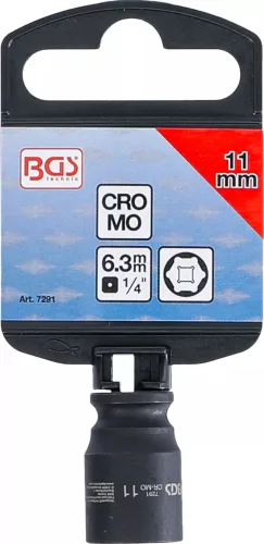 BGS technic Levegős dugókulcs hatszögletű | 6,3 mm (1/4") | 11 mm (7291)
