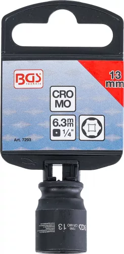 BGS technic Levegős dugókulcs hatszögletű | 6,3 mm (1/4") | 13 mm (7293)
