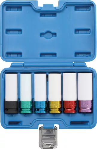 BGS technic 6 részes védő borítású 1/2"-os levegős dugókulcs készlet (BGS 7307)