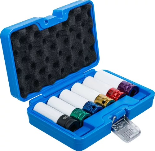 BGS technic 6 részes védő borítású 1/2"-os levegős dugókulcs készlet (BGS 7307)