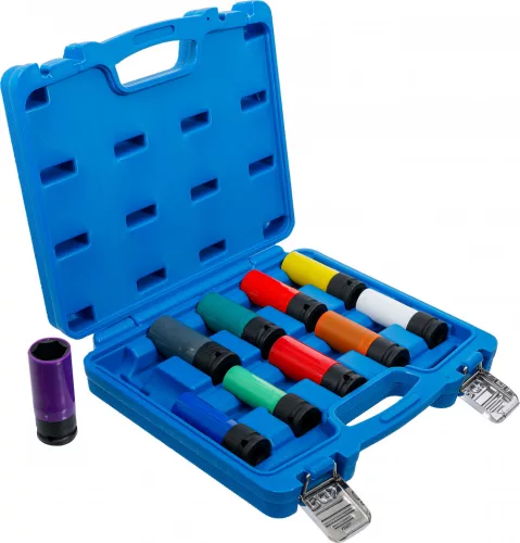 BGS technic Légkulcsfej készlet, 1/2", 15 - 24 mm méretű és speciális kerékcsavarokhoz, 10 darabos (7311)