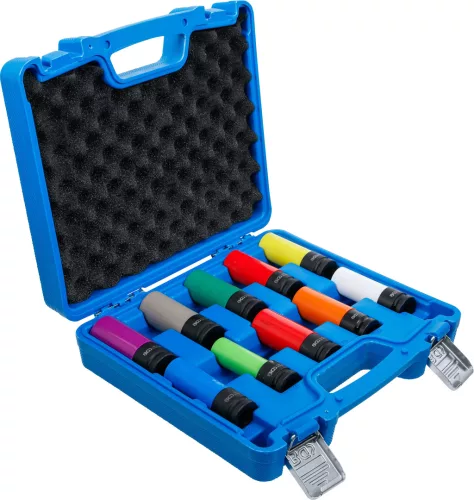 BGS technic Légkulcsfej készlet, 1/2", 15 - 24 mm méretű és speciális kerékcsavarokhoz, 10 darabos (7311)