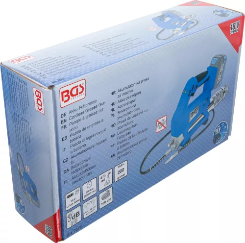 BGS technic Akku-zsírzóprés | 18 V | akkumulátor nélkül (7378)