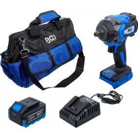   BGS technic Akkumulátoros ütvecsavarozó készlet | kefe nélküli | 550 Nm | 18 V | akkumulátorral és gyorstöltővel (7390)