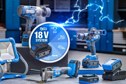 BGS technic Akkumulátoros ütvecsavarozó készlet | kefe nélküli | 550 Nm | 18 V | akkumulátorral és gyorstöltővel (7390)