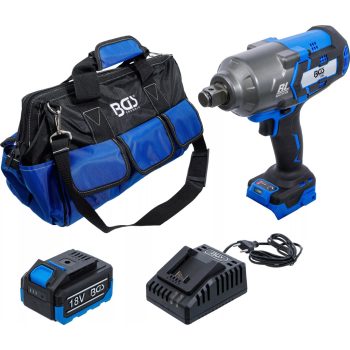   BGS technic Akkumulátoros ütvecsavarozó készlet | kefe nélküli | 1200 Nm | 18 V | akkumulátorral és gyorstöltővel (7391)