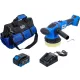 BGS technic Akkumulátoros excentrikus polírozógép készlet | kefe nélküli | 18 V | akkumulátorral és gyorstöltővel (7394)