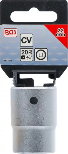BGS technic 3/4" Dugókulcs, 12-szögű, 22 mm (BGS 7422)