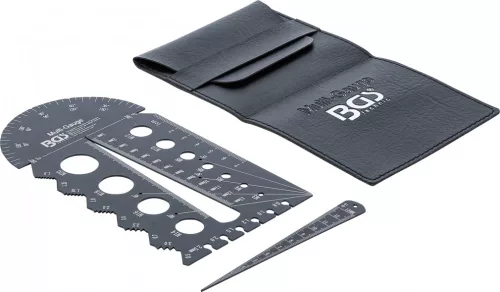 BGS technic Csavar- és menetsablon | metrikus | M3 - M20, 0,5 - 13,00 mm (74247)