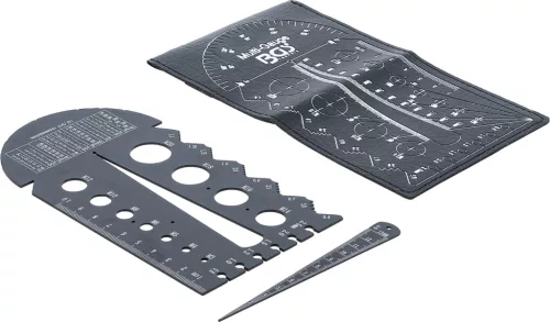 BGS technic Csavar- és menetsablon | metrikus | M3 - M20, 0,5 - 13,00 mm (74247)