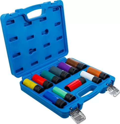 BGS technic Légkulcsfej készlet, 1/2", 15 - 27 mm méretű és speciális kerékcsavarokhoz, 11 darabos (74254)