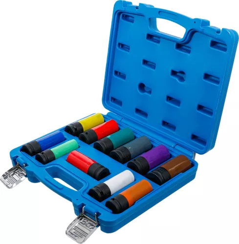 BGS technic Légkulcsfej készlet, 1/2", 15 - 27 mm méretű és speciális kerékcsavarokhoz, 11 darabos (74254)