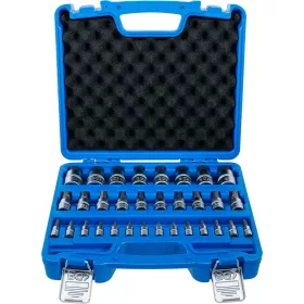   BGS technic Behajtófej-készlet | 6,3 mm (1/4") / 10 mm (3/8") / 12,5 mm (1/2") | Belső hatszögletű 2 - 19 mm / 1/4 - 9/16" | Metrikus és coll méretek | 32 darabos (74258)