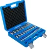 BGS technic Behajtófej-készlet | 6,3 mm (1/4") / 10 mm (3/8") / 12,5 mm (1/2") | Belső hatszögletű 2 - 19 mm / 1/4 - 9/16" | Metrikus és coll méretek | 32 darabos (74258)