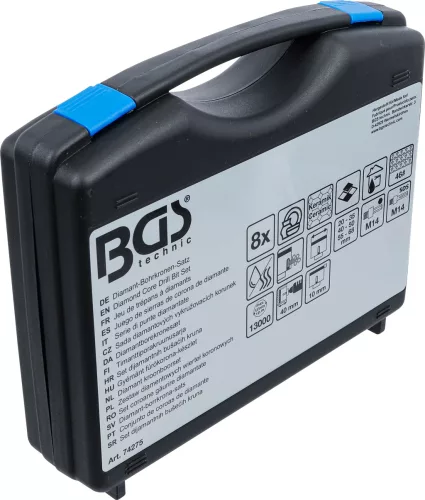 BGS technic Gyémánt koronafúró készlet, 20 - 68 mm, 8 darabos (74275)