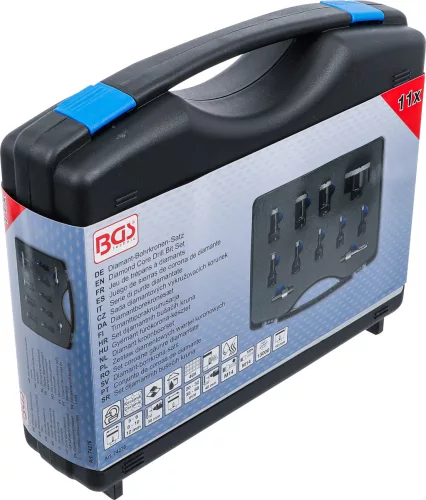 BGS technic Gyémánt koronafúró készlet, 5 - 68 mm, 11 darabos (74276)