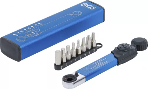 BGS technic Nyomatékkulcs | belső hatszögletű 6,3 mm (1/4") | 2 - 10 Nm | behajtófej-készlettel | 9 darabos (74295)