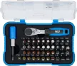 BGS technic Színes behajtófej-készlet | behajtófej-racsnival | külső hatszögletű 6,3 mm (1/4") | 43 darabos (BGS 74299)