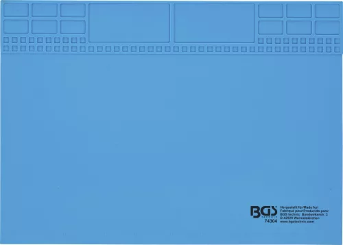 BGS technic Szilikon munkaszőnyeg | mágneses | 350 x 245 x 3 mm (74304)