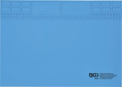 BGS technic Szilikon munkaszőnyeg | mágneses | 350 x 245 x 3 mm (74304)